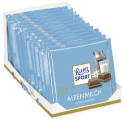 Ritter Sport Alpenmilch Schokolade 12 X 100 G (1,2 Kg) -Lebensmittelgeschäft 01b2e06f a857 4d8a b1ac 7d062e7ffecd