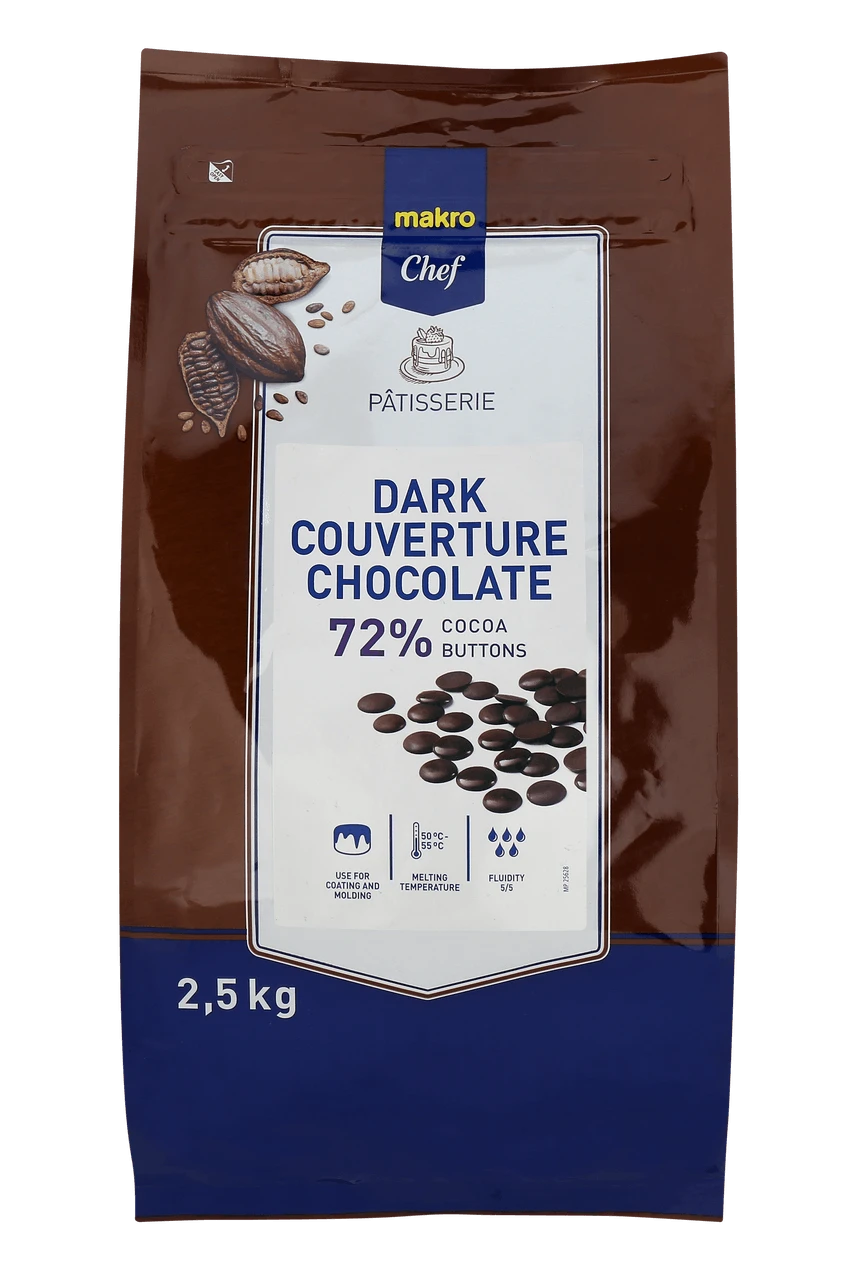 METRO Chef Kuvertüre Buttons Dark 72 % (2,5 Kg) 3 METRO Chef Kuvertüre Buttons Dark 72 % (2,5 Kg)