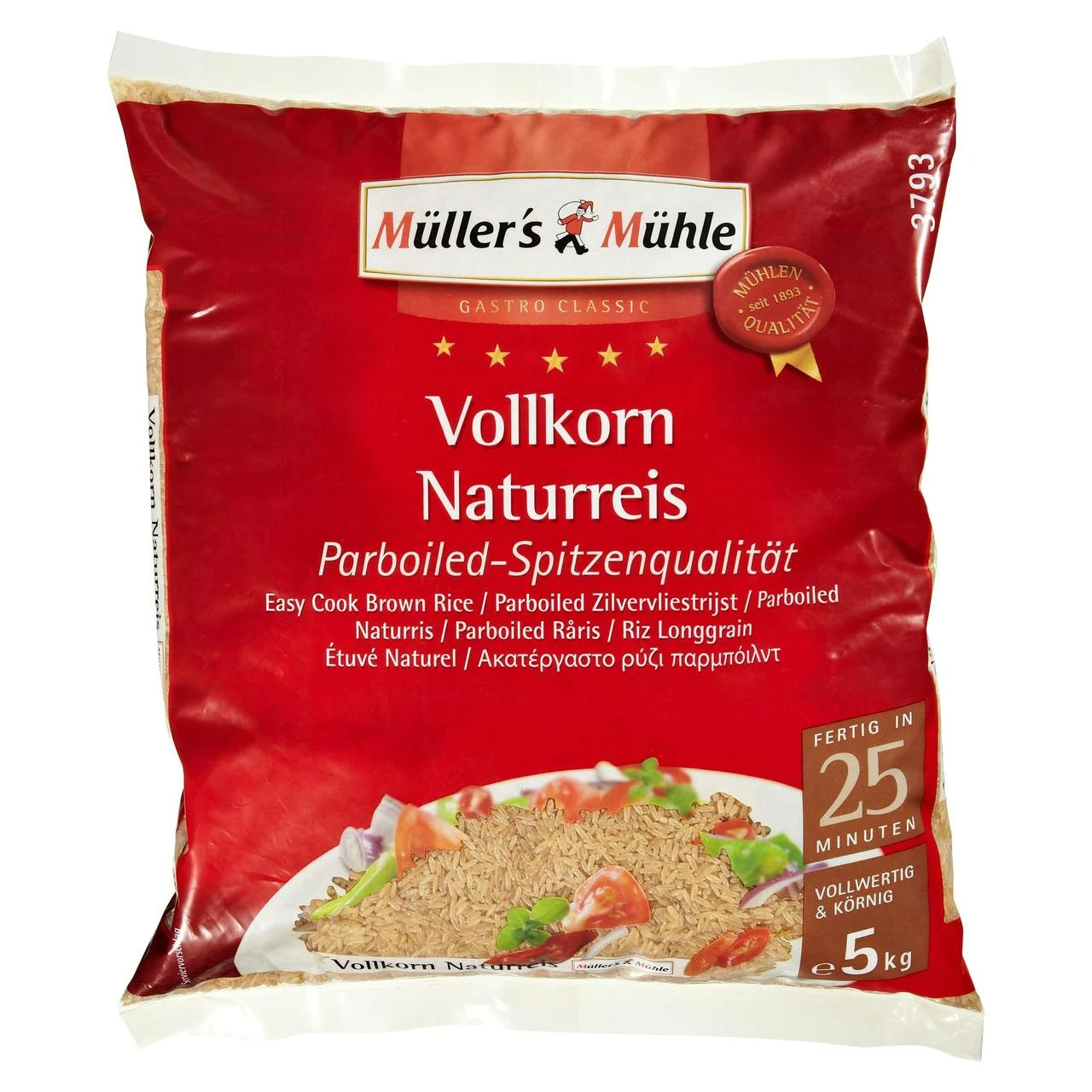 Müller´s Mühle Gastro Classic Parboiled Vollkorn Reis (5 Kg) 4 Müller´s Mühle Gastro Classic Parboiled Vollkorn Reis (5 Kg) – Bild 2