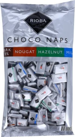 RIOBA Schokolade Swiss Choco Naps Mischung 200 Portionen X 5 G (1 Kg)