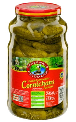 Spreewald-Feldmann Cornichons Mit Kräutern & Frischen Zwiebeln (2,45 Kg)