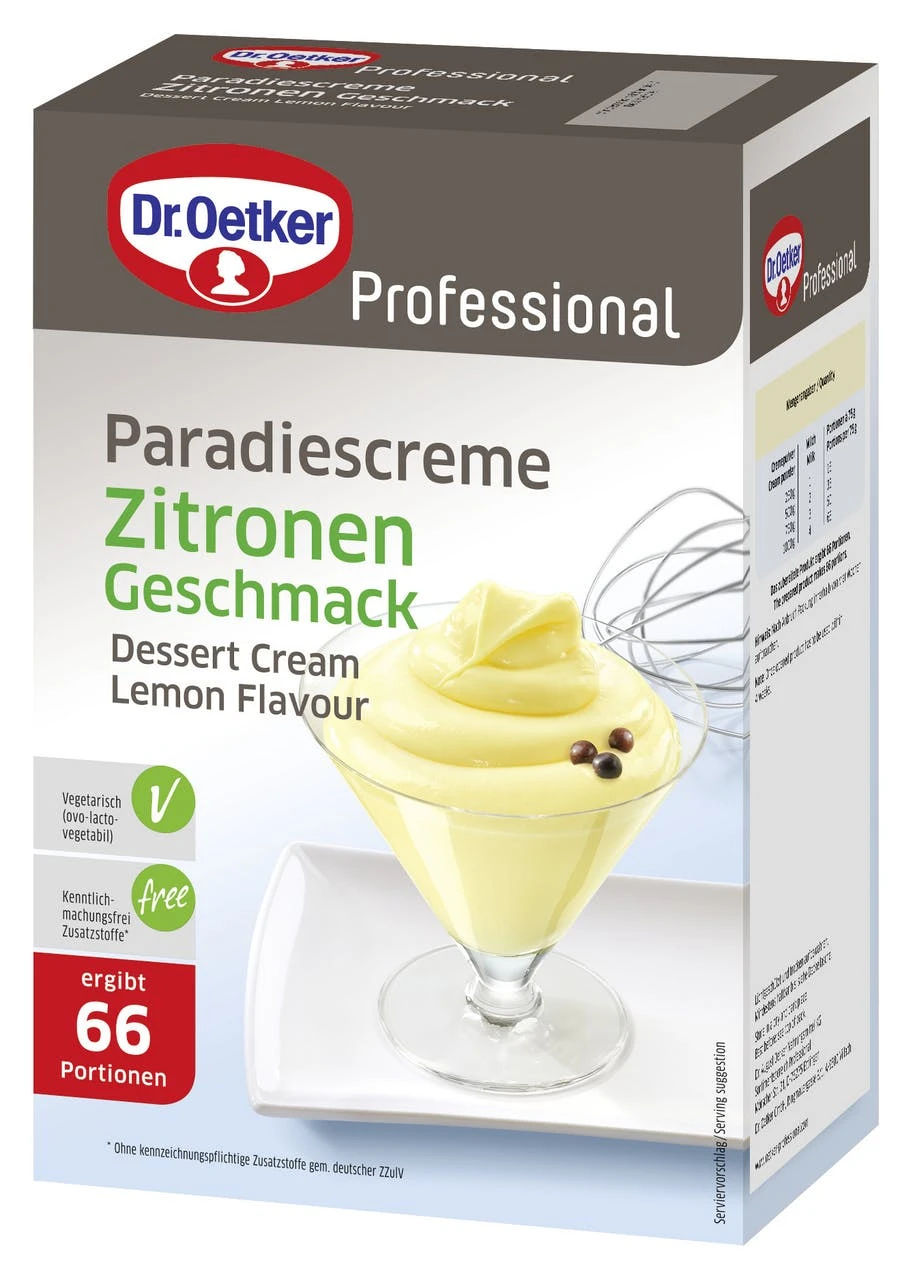 Dr. Oetker Professional Paradiescreme Zitrone (1 Kg) 3 Dr. Oetker Professional Paradiescreme Zitrone (1 Kg)