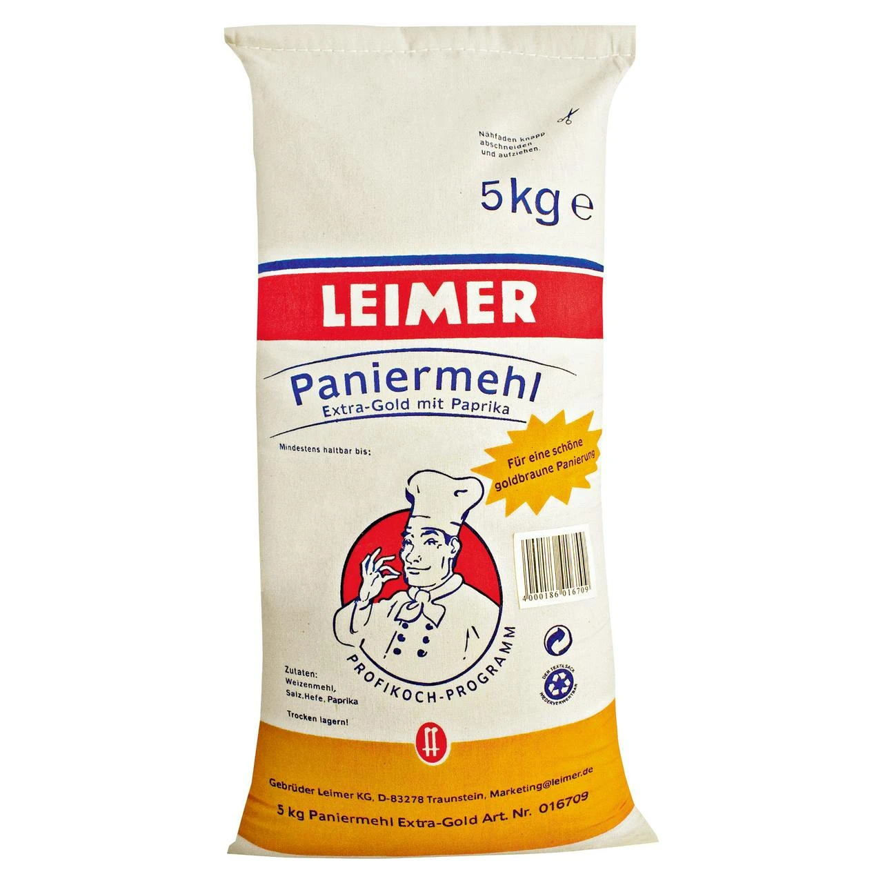 Leimer Paniermehl Extra Gold Mit Paprika (5 Kg) 3 Leimer Paniermehl Extra Gold Mit Paprika (5 Kg)