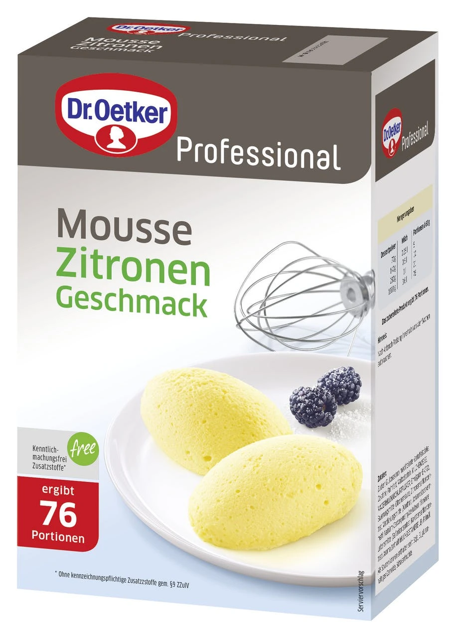 Dr. Oetker Professional Dessertpulver Mousse Zitrone (1 Kg) 3 Dr. Oetker Professional Dessertpulver Mousse Zitrone (1 Kg)