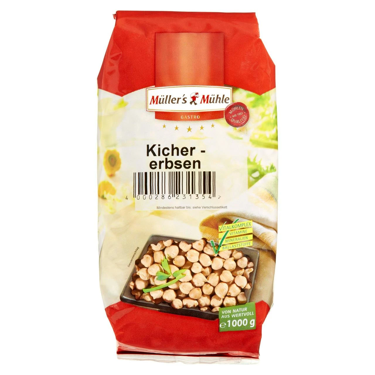 Müller´s Mühle Kichererbsen Haselnussähnliche Form Hellgelb Erlesene Qualität (1 Kg) 3 Müller´s Mühle Kichererbsen Haselnussähnliche Form Hellgelb Erlesene Qualität (1 Kg)