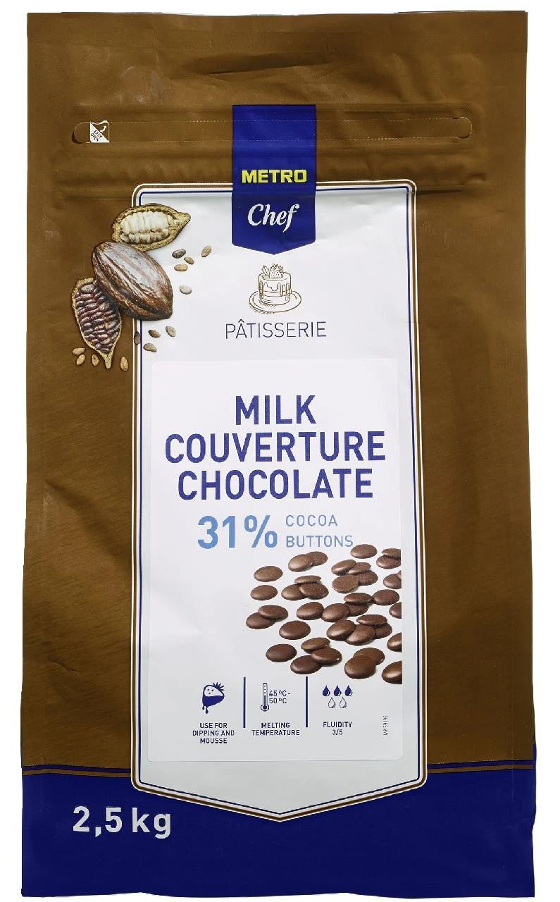 METRO Chef Kuvertüre Buttons Dark 72 % (2,5 Kg) 4 METRO Chef Kuvertüre Buttons Dark 72 % (2,5 Kg) – Bild 2