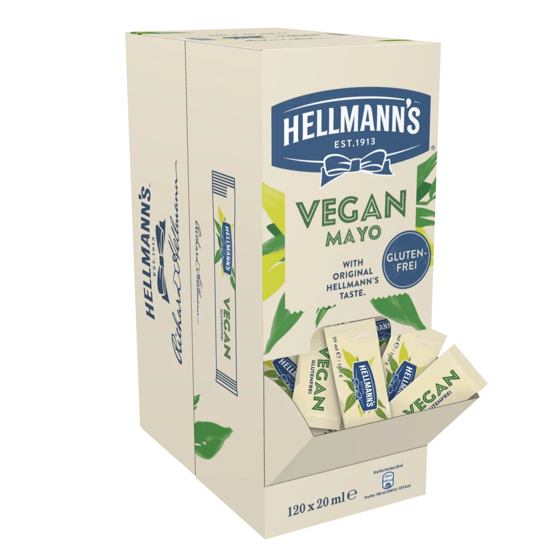 Hellmann's Vegan Mayo 120 Portionen X 20ml (2,4 L) 3 Hellmann's Vegan Mayo 120 Portionen X 20ml (2,4 L)